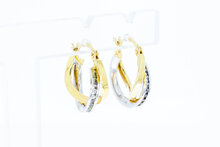 18 Karat bicolor Gold Kreolen - 1,7 cm