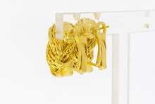 Geflochtene 650 Gold Ohrringe - 2,3 cm