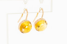 Citrin Ohrringe 585 Gold - 1,8 cm