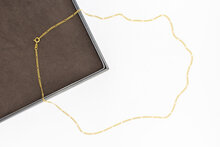 585 Gelbgold Figaro Kette - 55,3 cm