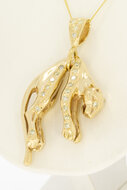 Panther Anh&auml;nger 585 Gold - 5 cm