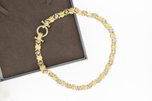 Halskette 750 bicolor Gold - 46,5 cm