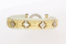 Bicolor Damenarmband  585 Gold - 19,5 cm