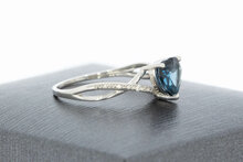 375 Gold Topas Herzring - 16 mm