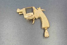 Revolveranh&auml;nger 14 Karat Gold - 5 cm