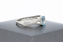 375 Wei&szlig;goldene Solit&auml;rring - 19,3 mm