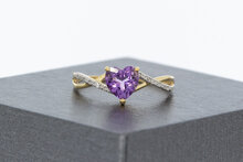 9 Karat Amethyst Damenring - 16,9 mm