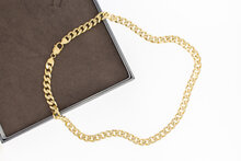 585 Goldene Panzer Halskette - 52 cm