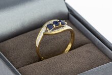 9 Karat Gold Damen Saphirring - 16,6 mm