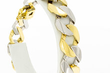 Bicolor 18 Karat Panzerarmband - 22,4 cm