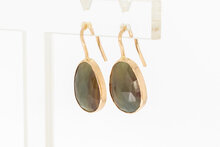 585 Goldene Saphir Ohrh&auml;nger - 2,3 cm