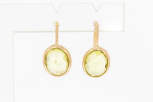 585 Gold Citrin Ohranh&auml;nger - 1,9 cm