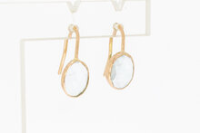 Aquamarin Anh&auml;nger 585 Gold - 1,6 cm