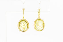 585 Gold Citrin Ohrnh&auml;nger - 2,2 cm