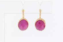 14 Karat Gold Rubin Anh&auml;nger - 1,7 cm