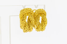 Geflochtene 650 Gold Ohrringe - 2,3 cm