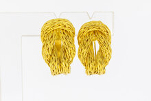 Geflochtene 650 Gold Ohrringe - 2,3 cm