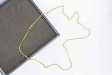 14 Karat Goldene Panzer Gliederkette - 61,6 cm