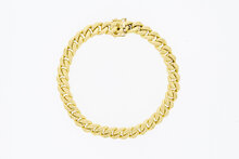 18 Karat Gelbgold Panzer Armband - 19,3 cm