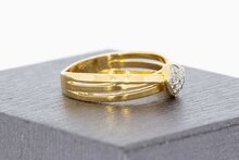 750 Gold Diamant Herzring - 17 mm