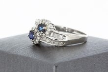 750 Edelstein Wei&szlig;gold Ring - 18,9 mm