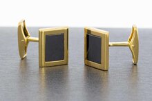 18 Karat Gold Manschettenkn&ouml;pfe mit Hematiet