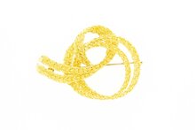 18 Karat zweireihige "Schleife" Gold Brosche