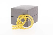 18 Karat zweireihige "Schleife" Gold Brosche