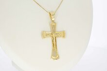 Gold Kreuz Anh&auml;nger 14 Karat - 5,6 cm