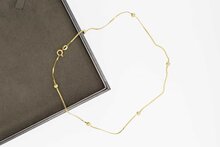 S- Gliederkette 14 Karat Gold - 38,3 cm