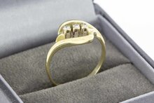 14 Karat Damenring mit Diamant - 17,5 mm