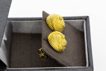 Knoten Ohrstecker 18 Karat Gold - 1,1 cm