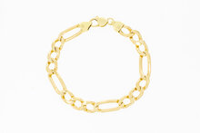 Figaro M&auml;nnerarmband 585 Gold - 24 cm