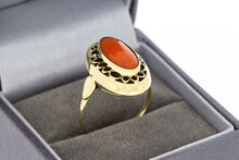 14 Karat Gold Vintage Korallenring - 18,4 mm