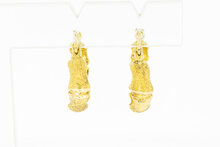 750 bicolor Goldene Kreolen - 1,6 cm