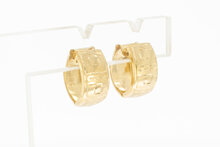 Versace-Stil 585 Gold Creolen - 1,4 cm