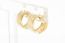 Versace-Stil 585 Gold Creolen - 1,4 cm