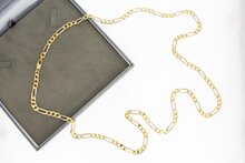 Figaro Kette 18 Karat Gelbgold - 92 cm