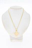 585 Gelbgold Kreuz Anh&auml;nger - 2,1 cm
