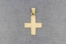 585 Gelbgold Kreuz Anh&auml;nger - 2,1 cm