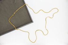 Panzer Kette Ros&eacute; Gold 585 - 76 cm