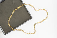 14 Karat Gold flache K&ouml;nigskette - 57,5 ??cm