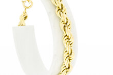 14 Karat Kordel Gold Armband Herren - 19,3 cm