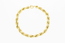 14 Karat Kordel Gold Armband Herren - 19,3 cm