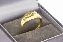 14 Karat Gelbgold Diamant Ring - 17,1 mm