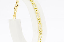 Figaro Gold Armband 14 Karat - 18,8 cm