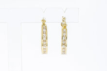 585 Gold Kreolen mit Zirkonia - 2,2 cm