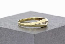 Solit&auml;r Diamand ring 14 Karat Gold - 18,2 mm