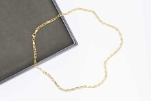 14 Karat Gold Falkenauge Kette - 42,6 cm