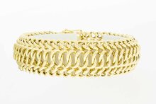 14 Karat breites Goldarmband - 17,9 cm